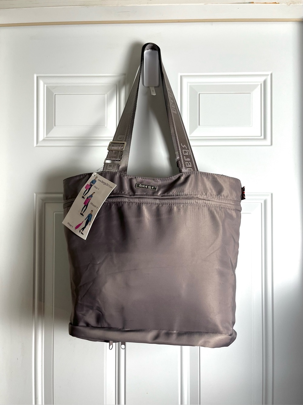 3 in 1 Gray Collapsible Rolling Travel Tote by Bergs